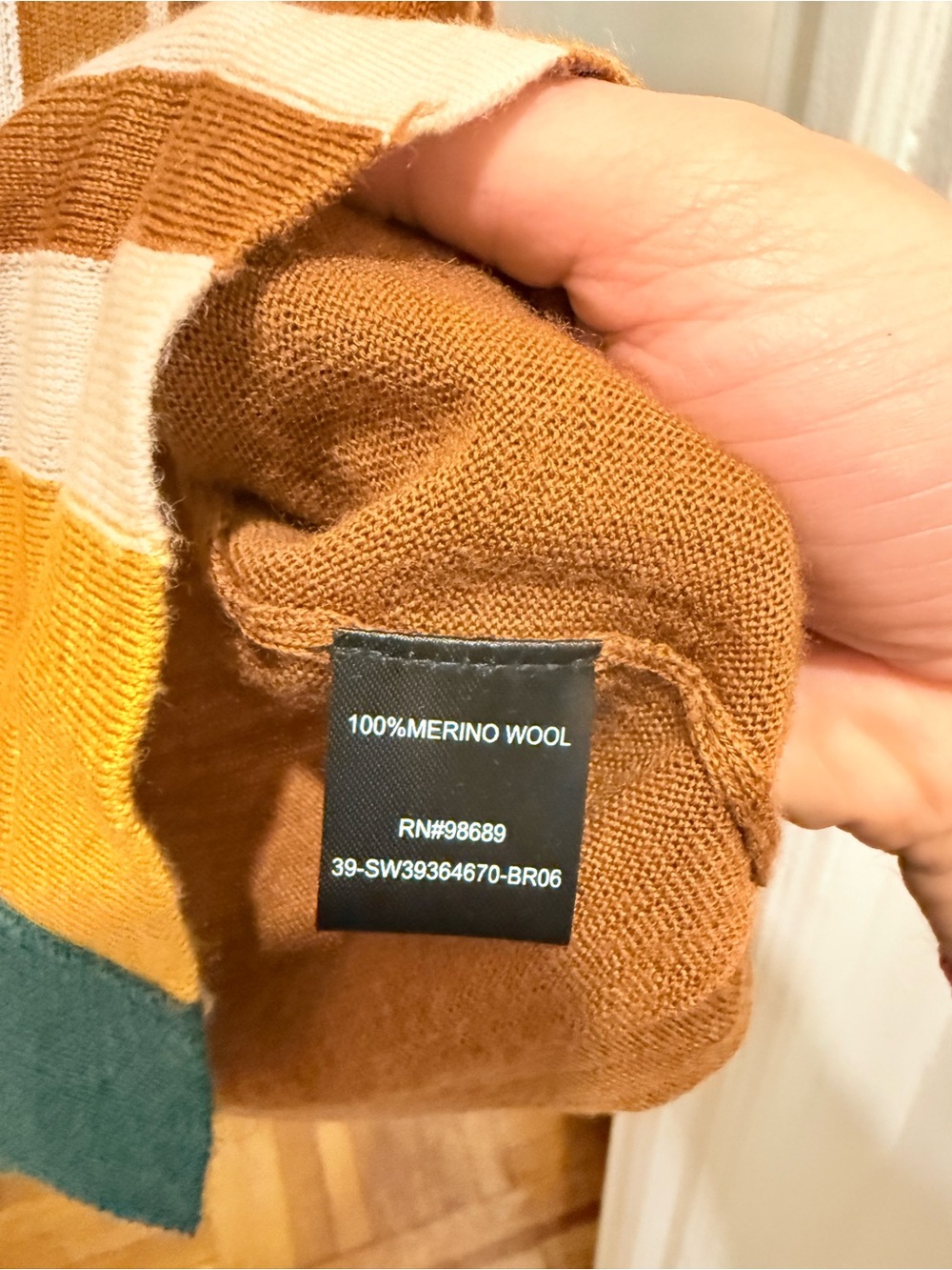 Todd Snyder Green Collar Knit Shirt with Mustard Interior - Picture 4 of 4